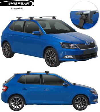 Skoda Fabia Yakima Whispbar roof rack 